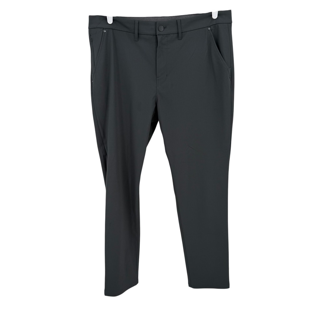 Express Mens Pants 36x32 Gray Slim Stretch Chino Performance Trousers RN55285